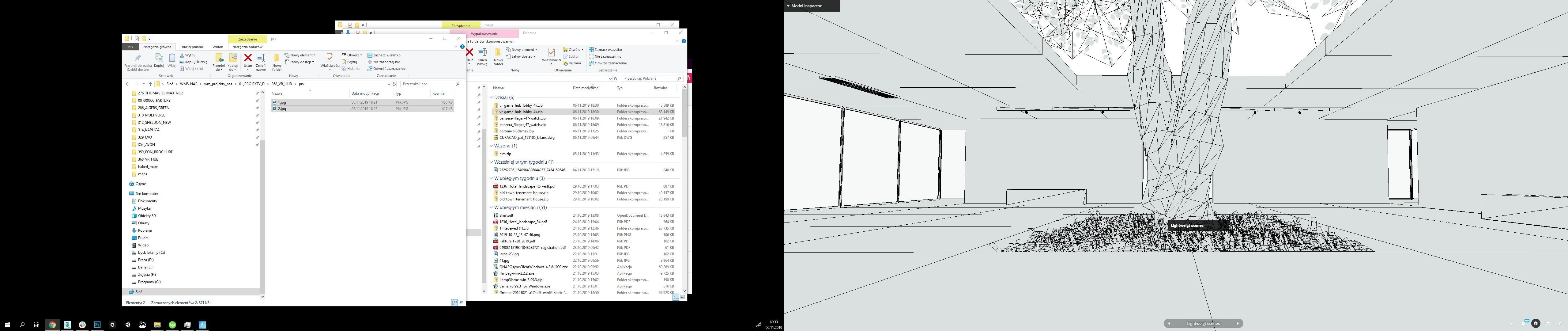 VR Game Hub Lobby 4k Baked Max and Scene Low-poly 3D model_9