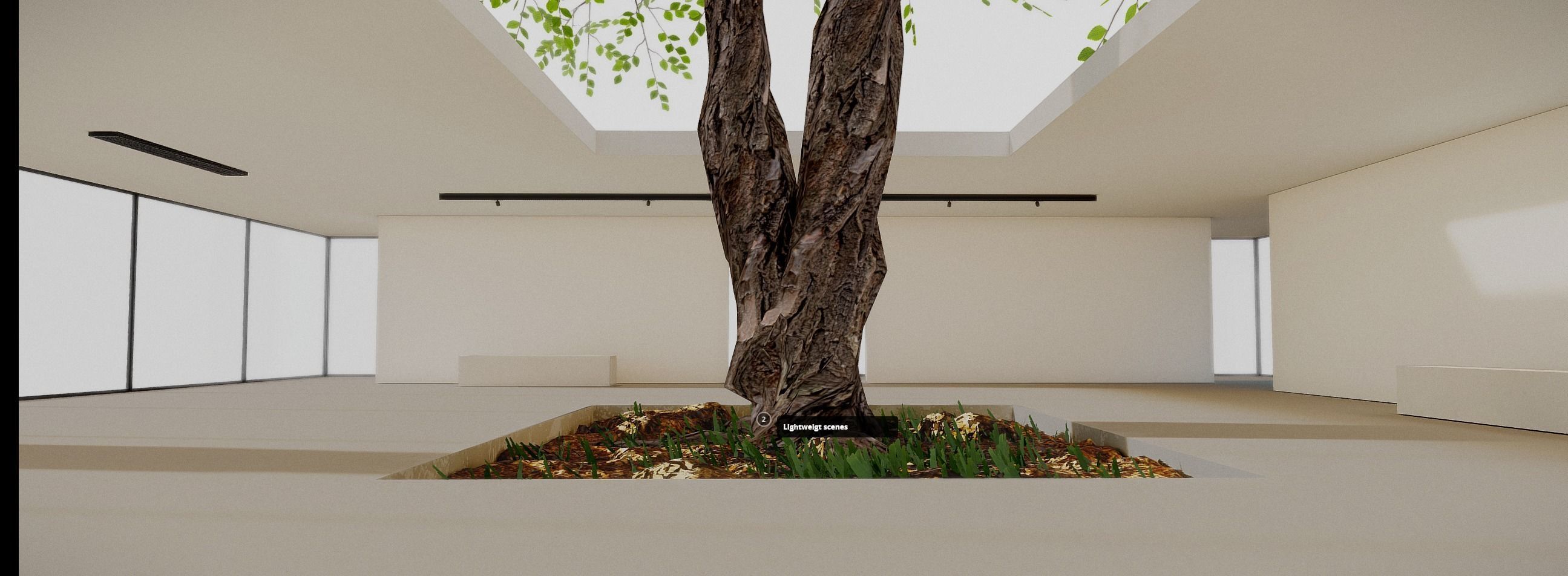 VR Game Hub Lobby 4k Baked Max and Scene Low-poly 3D model_4