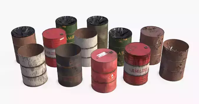 Metallic Barrels Assets Collection 