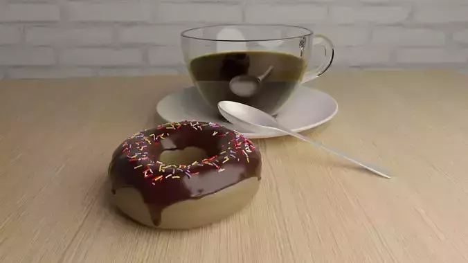  Donut and coffee