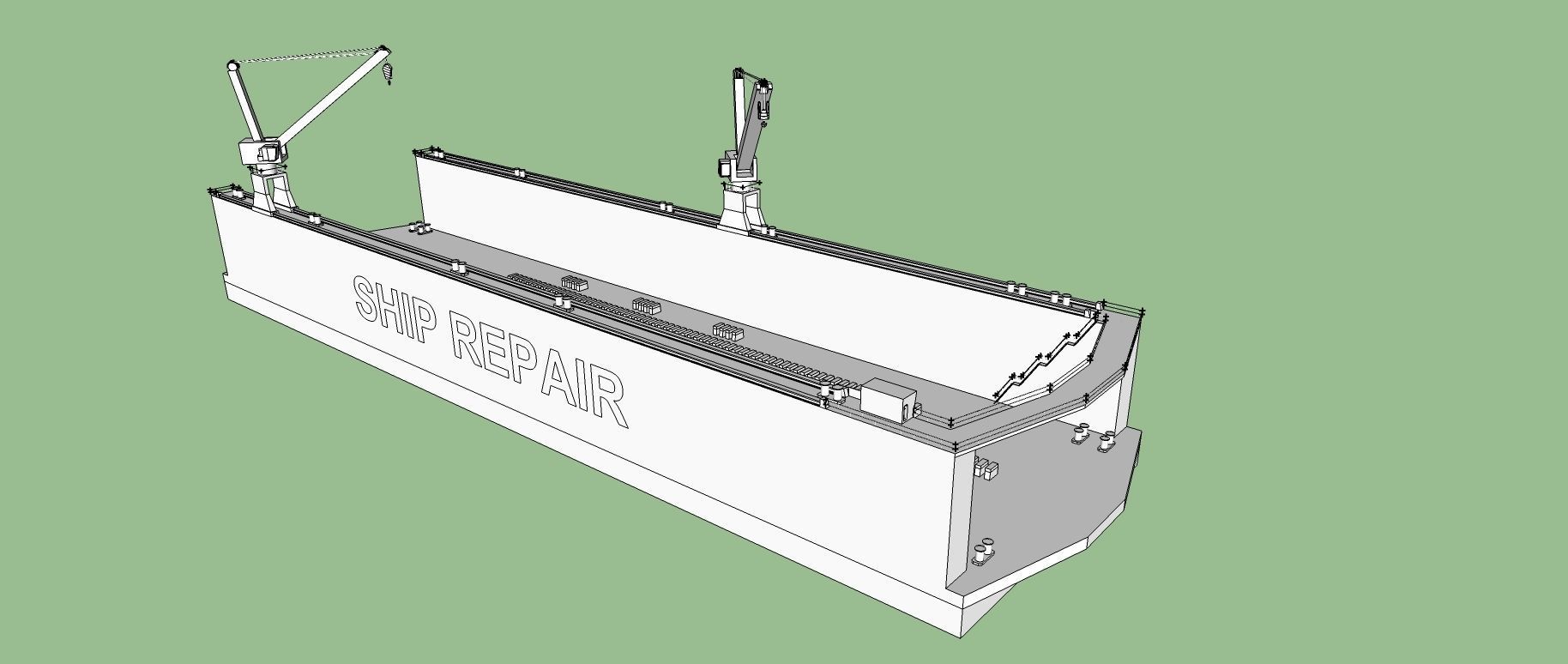 Floating Drydock 3D model_5