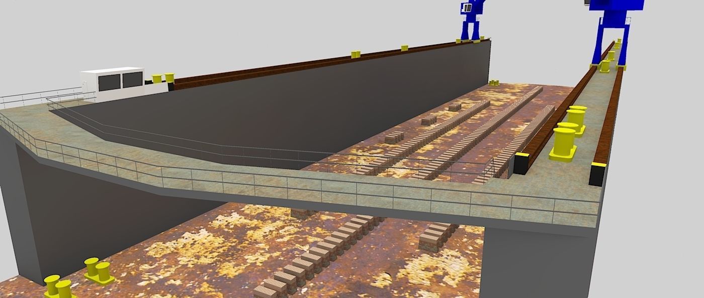 Floating Drydock 3D model_2
