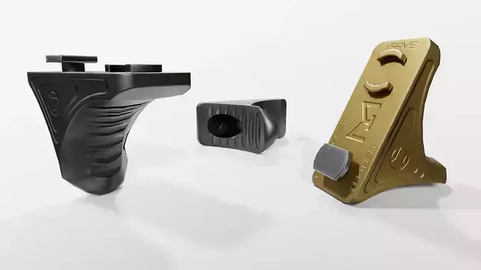 Railscales Karve MLOK Handstop Low-poly 3D model