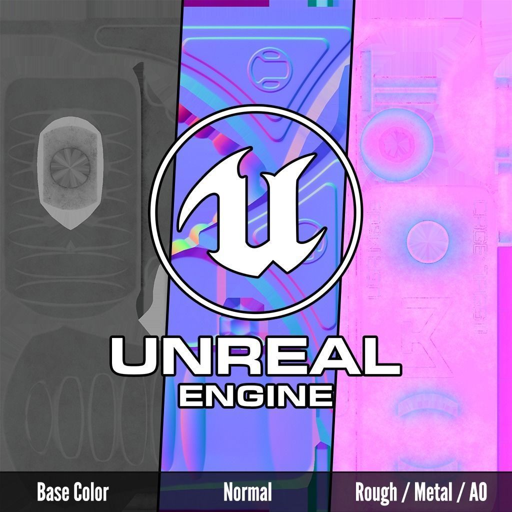 Railscales Karve MLOK Handstop Low-poly 3D model_28