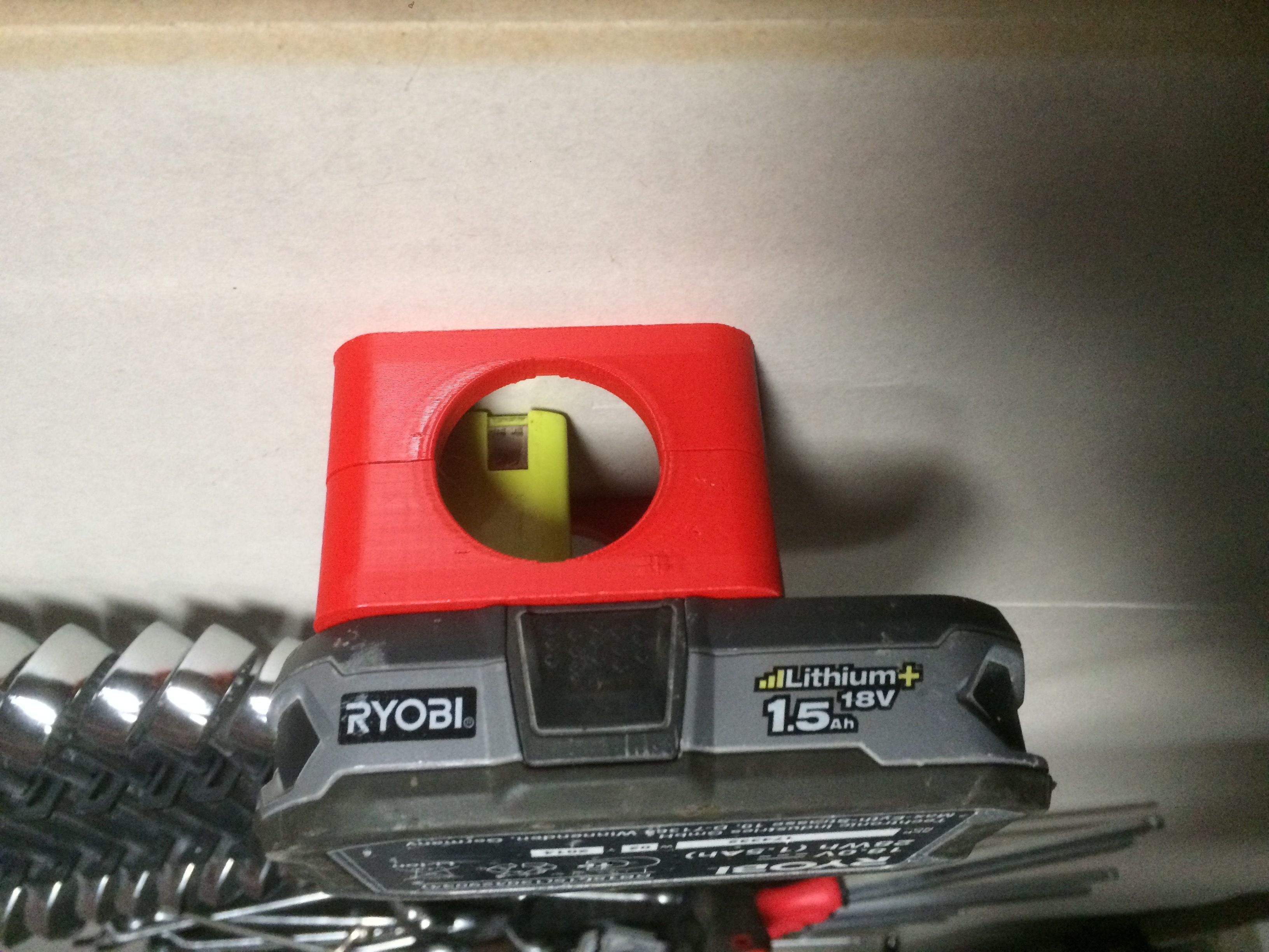 Ryobi one plus battery holder 3D print model_3