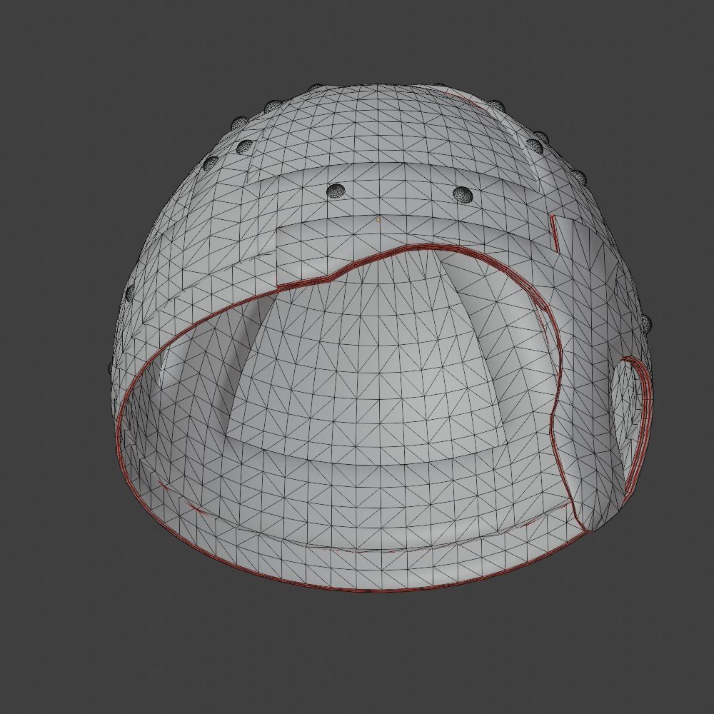 Medieval Iron Helmet Low-poly 3D model_7