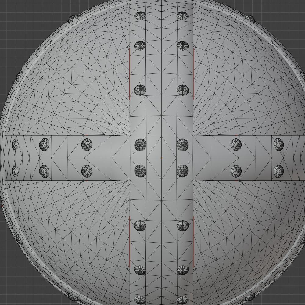 Medieval Iron Helmet Low-poly 3D model_8