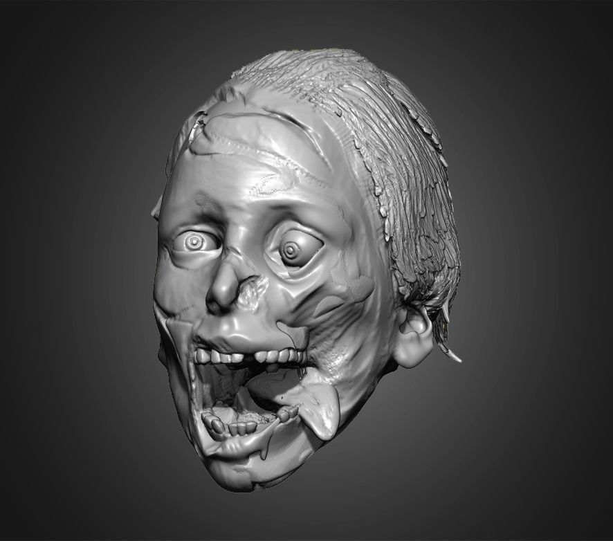 Zombies Heads 3D print model_26