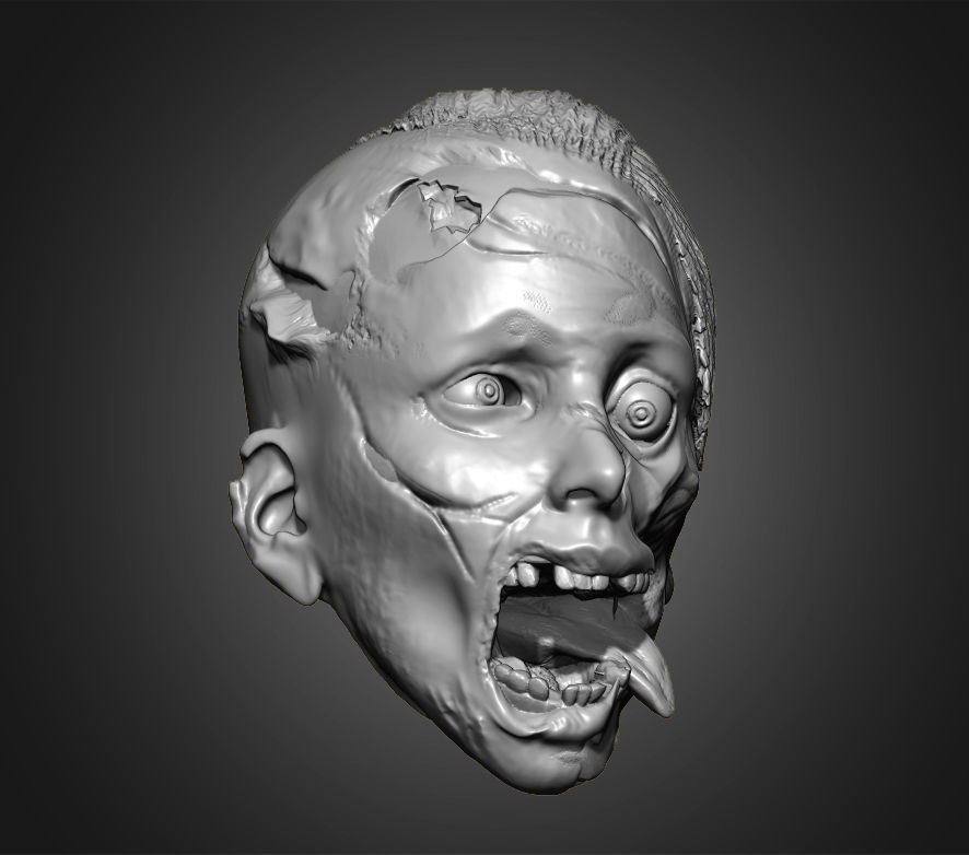 Zombies Heads 3D print model_24