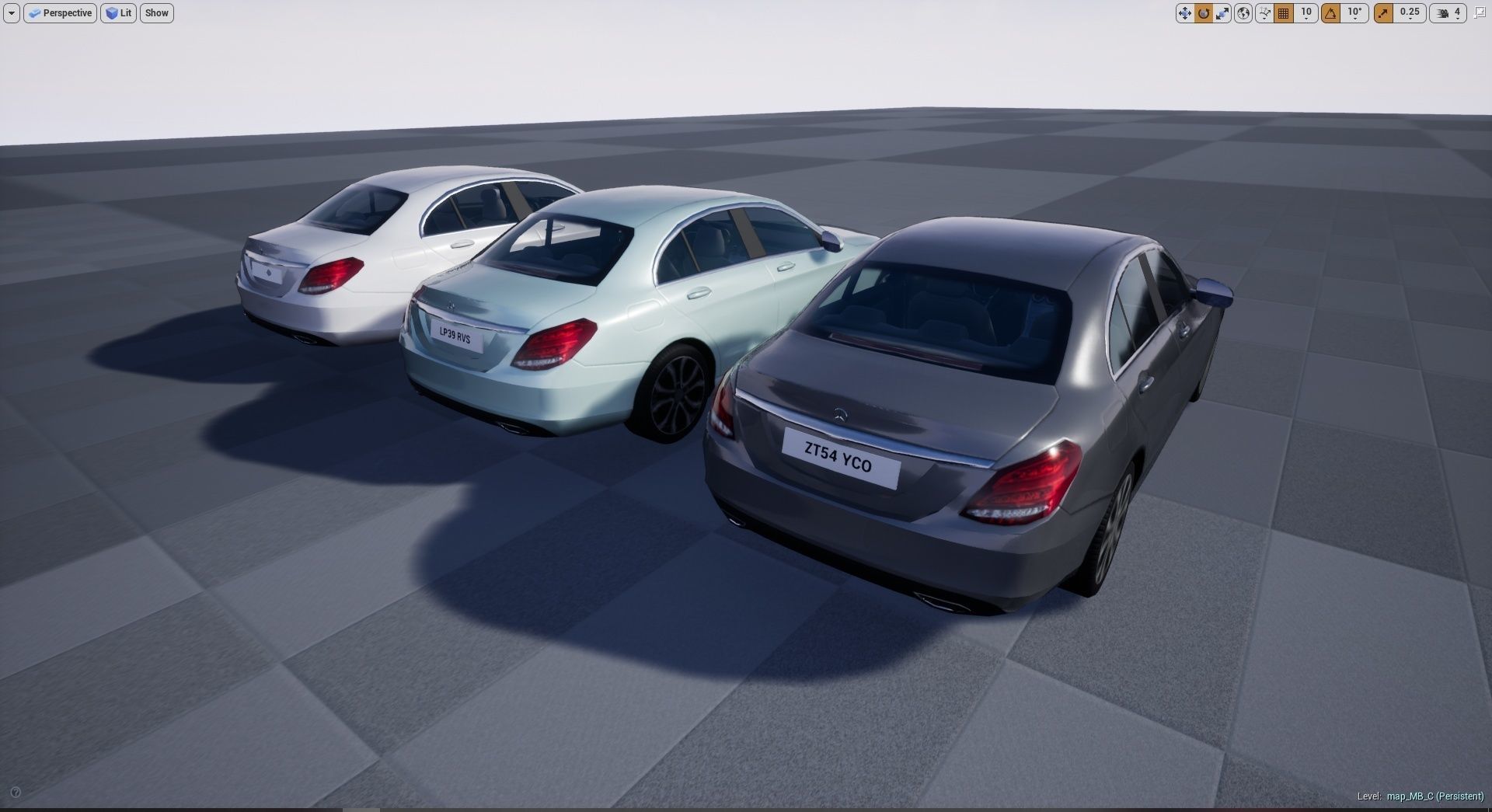 Mercedes-Benz C-Class Sedan 3D Model Low-poly 3D model_12