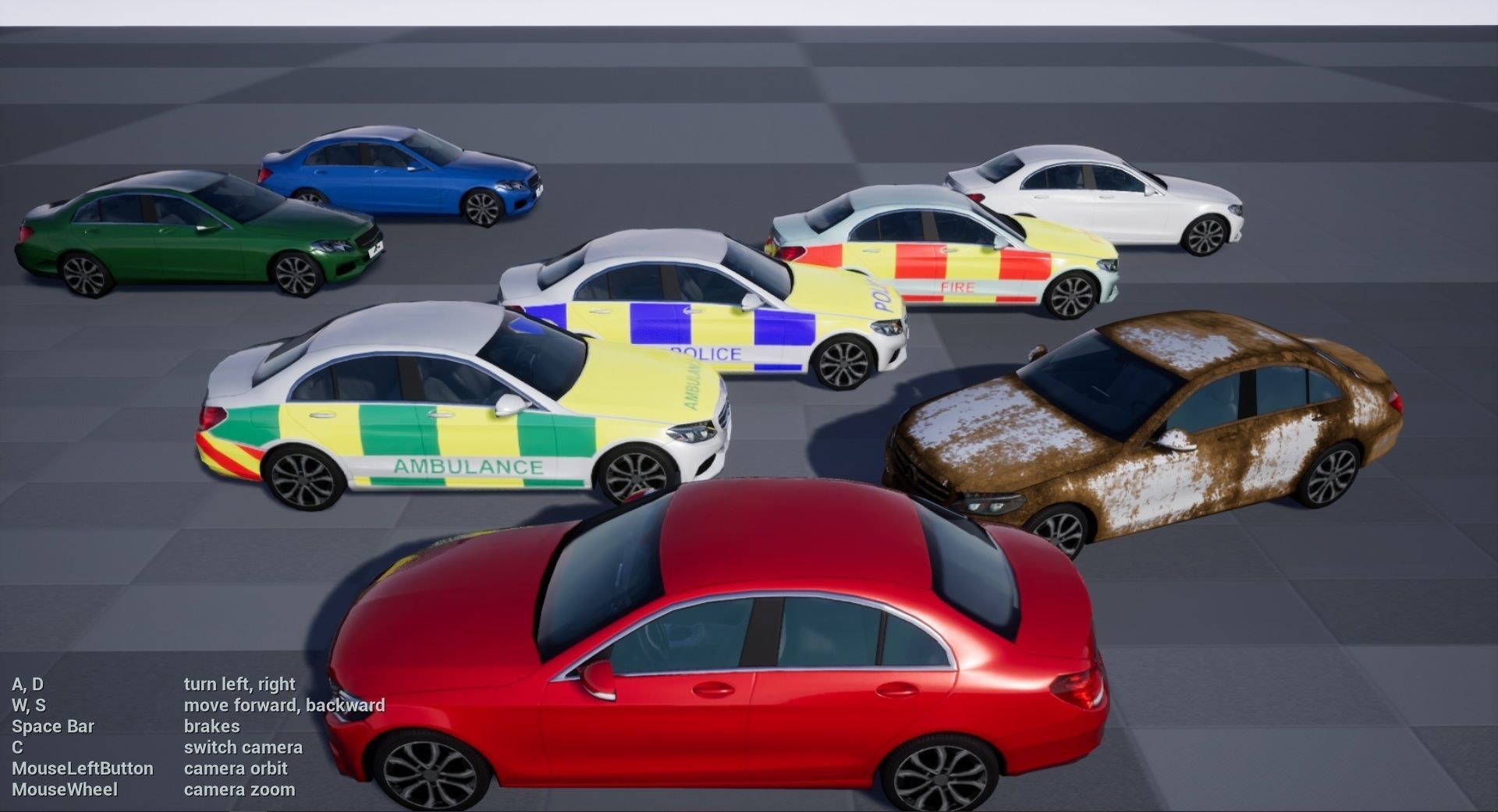 Mercedes-Benz C-Class Sedan 3D Model Low-poly 3D model_2