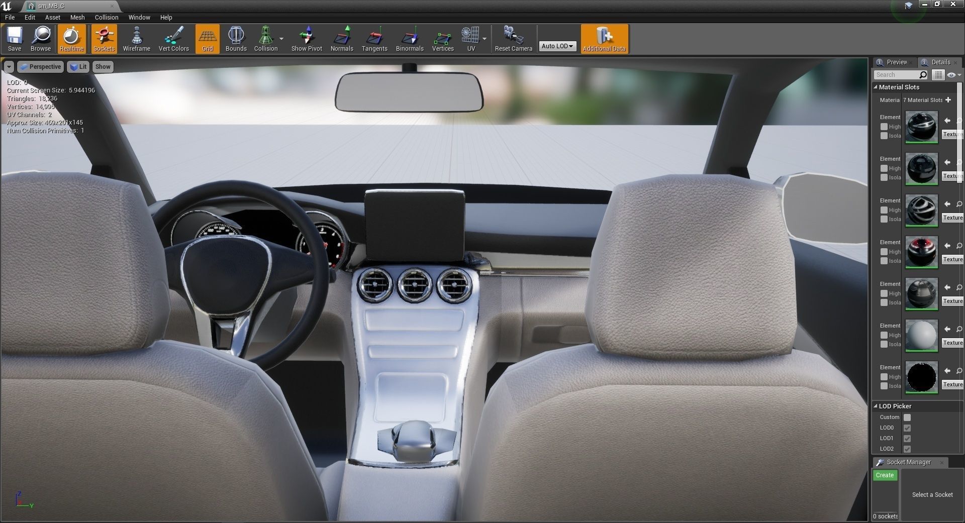 Mercedes-Benz C-Class Sedan 3D Model Low-poly 3D model_6