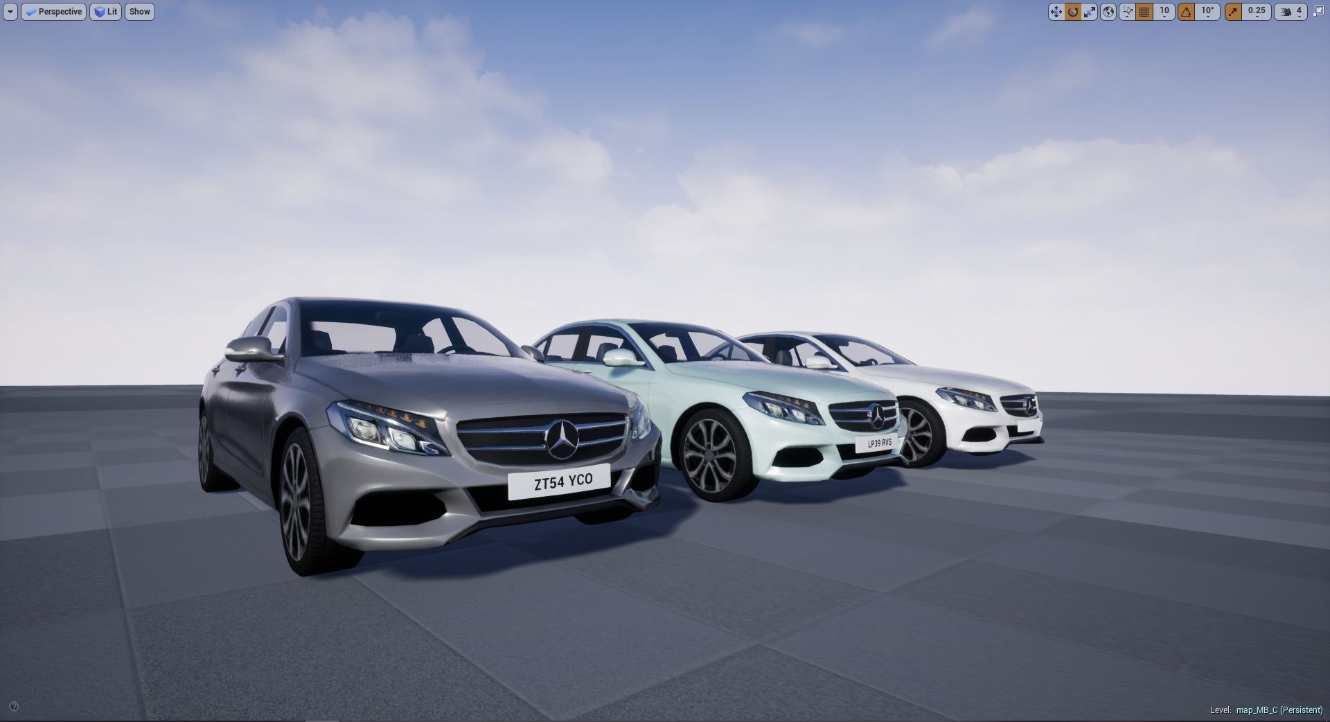Mercedes-Benz C-Class Sedan 3D Model Low-poly 3D model_4