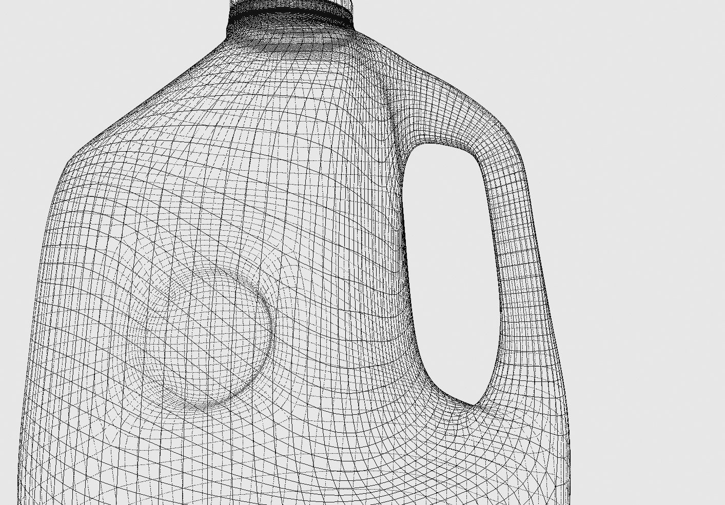 Milk Jug with Professionally Designed Label and Detailed Cap 3D model_9