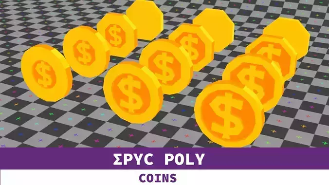 Epic Poly - Dollar Coin with LOD