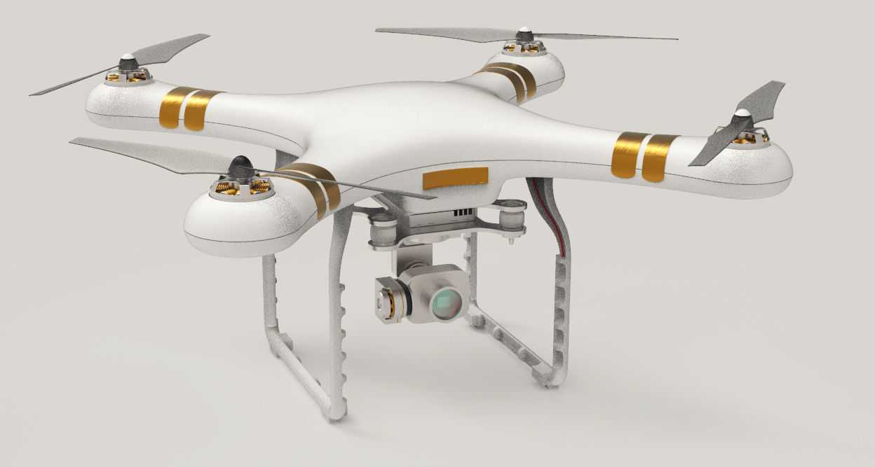 QuadroCopter High Detailed HIgh-Poly 3D model_2