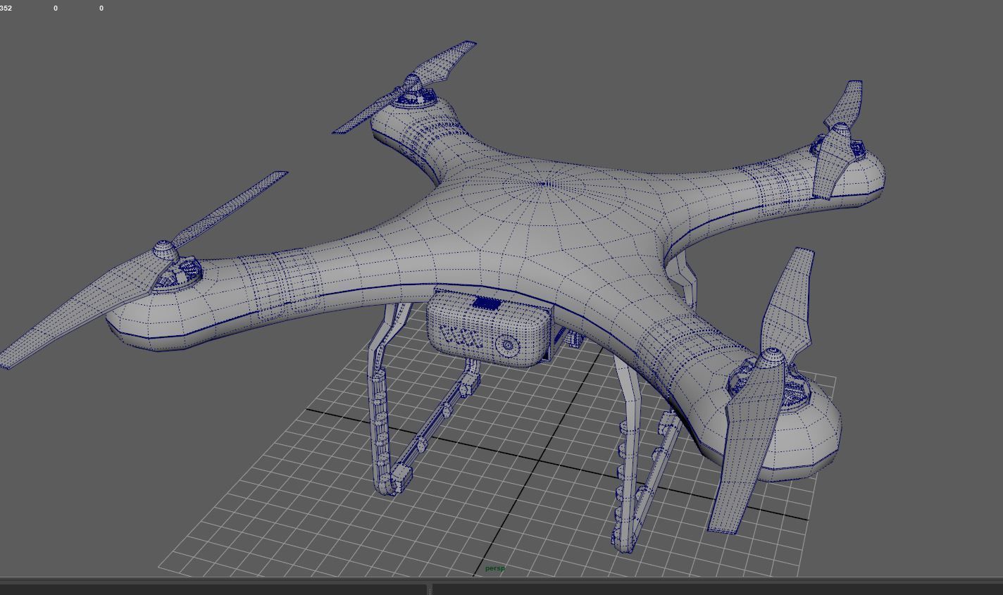 QuadroCopter High Detailed HIgh-Poly 3D model_13