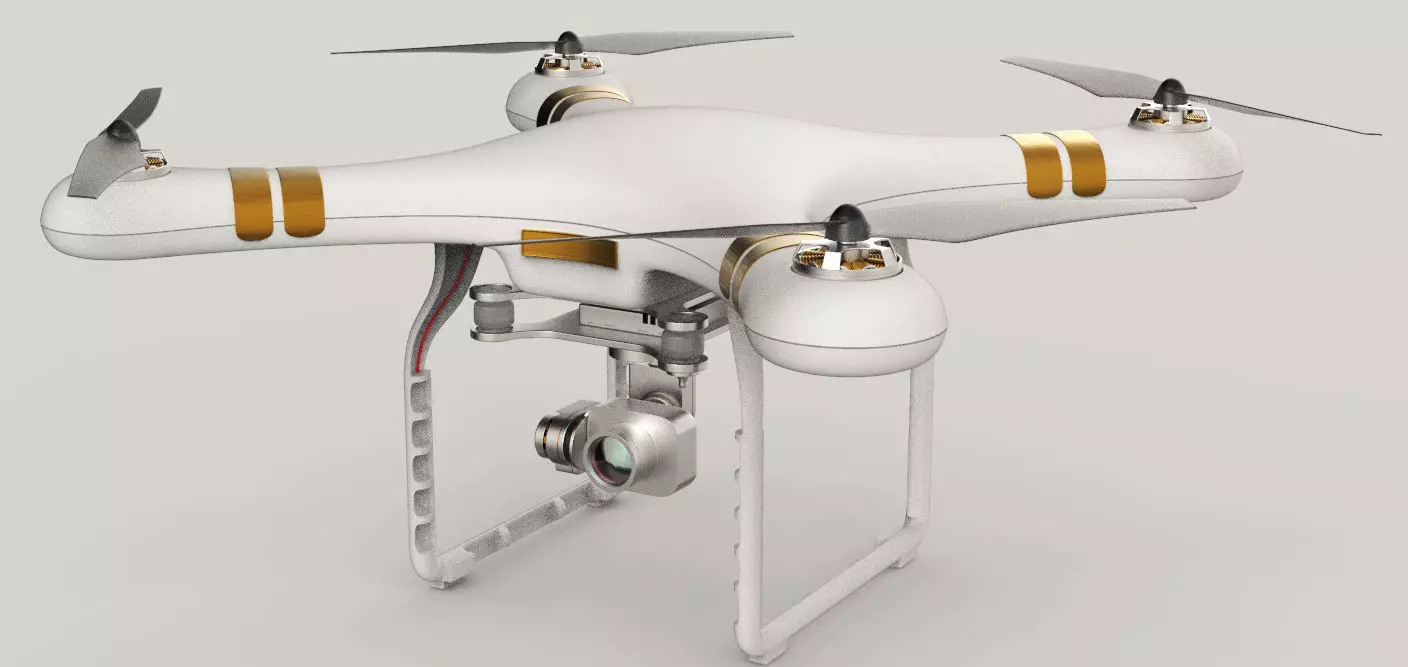 QuadroCopter High Detailed HIgh-Poly 3D model_0