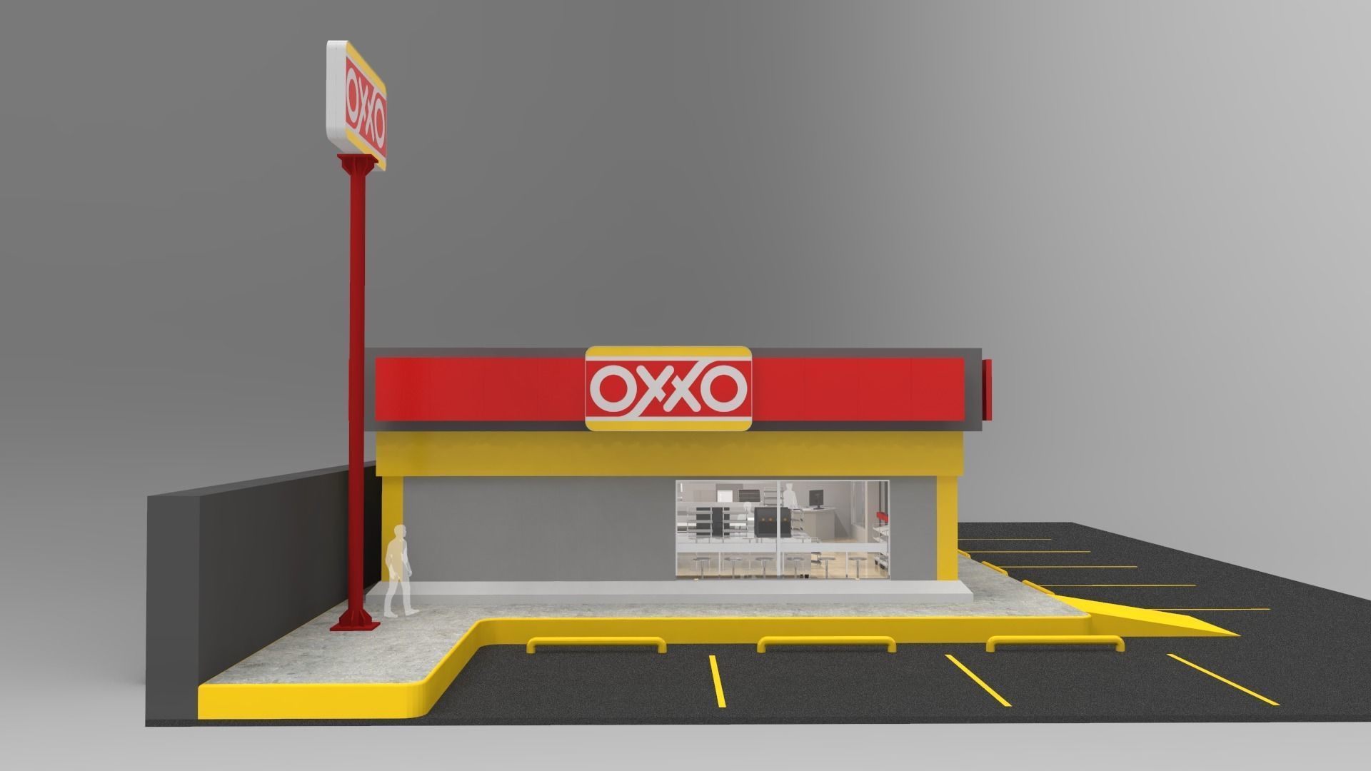 Oxxo - Convenience Store 3D model_6