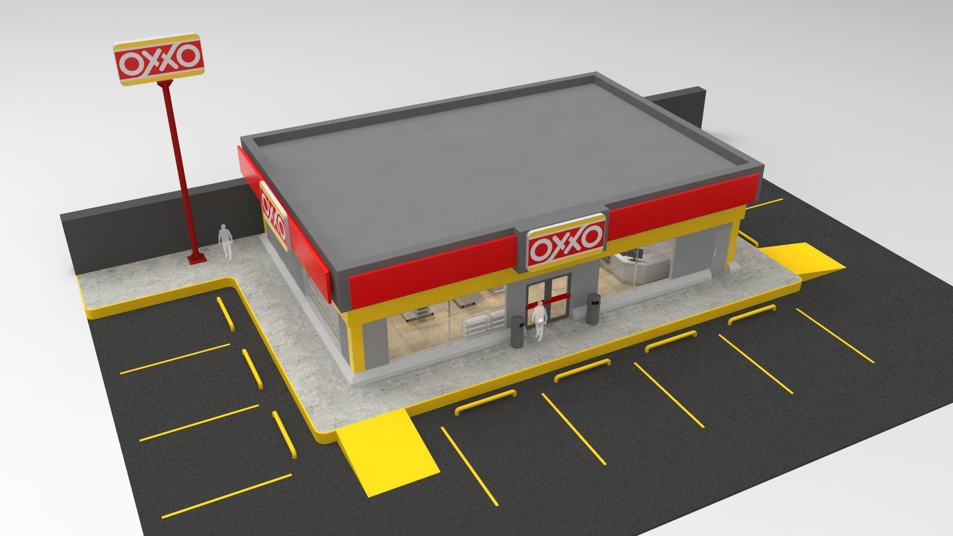 Oxxo - Convenience Store 3D model_7