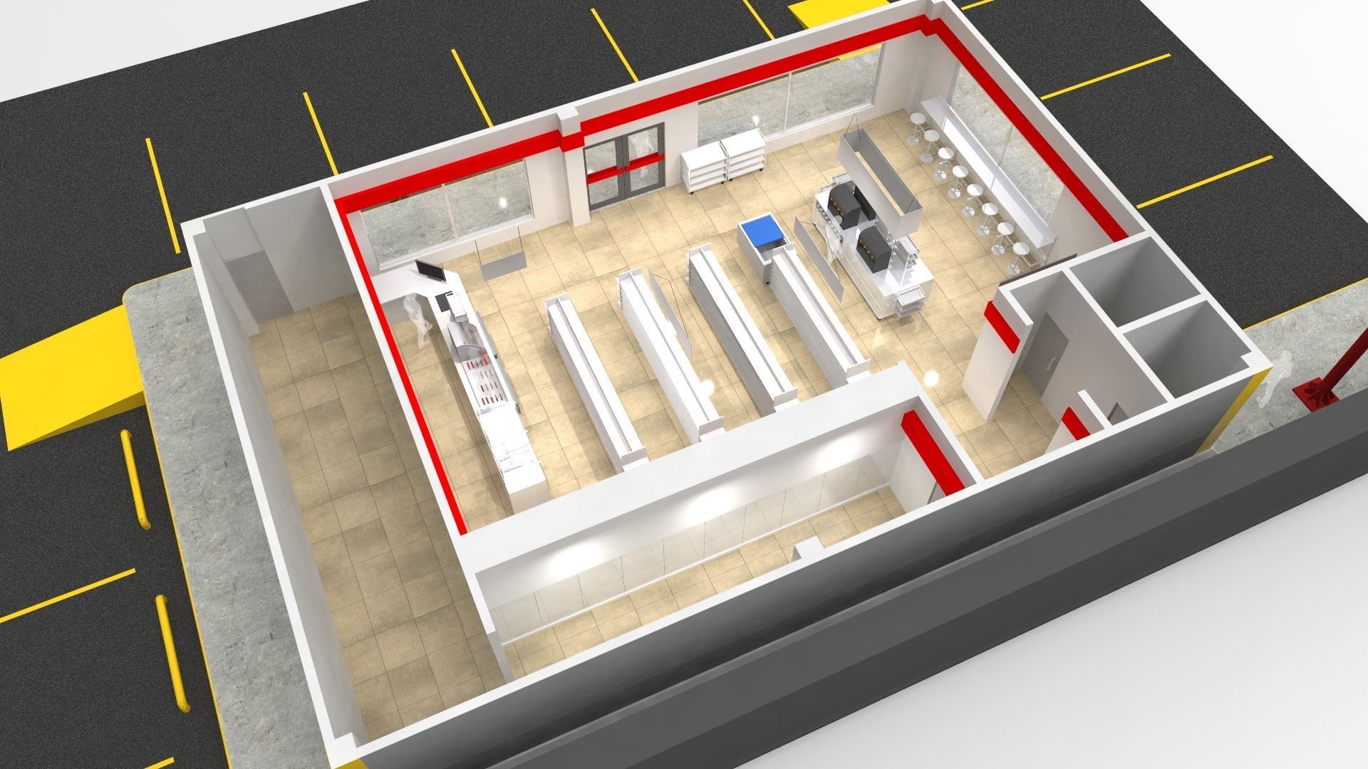 Oxxo - Convenience Store 3D model_25