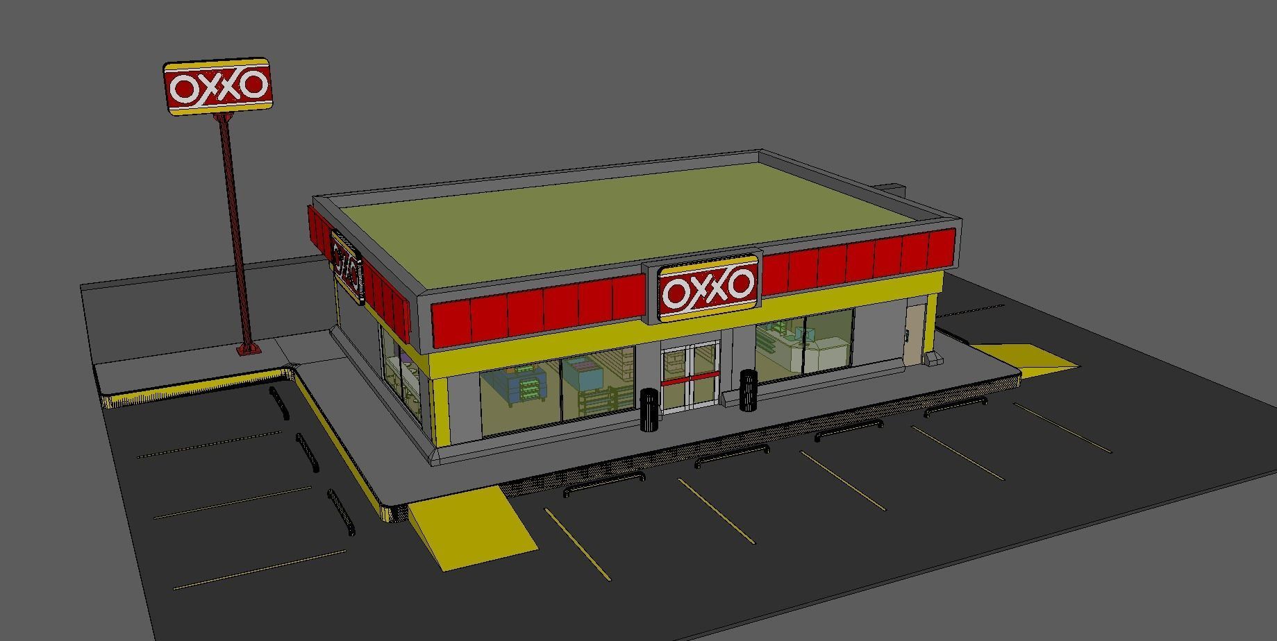 Oxxo - Convenience Store 3D model_28