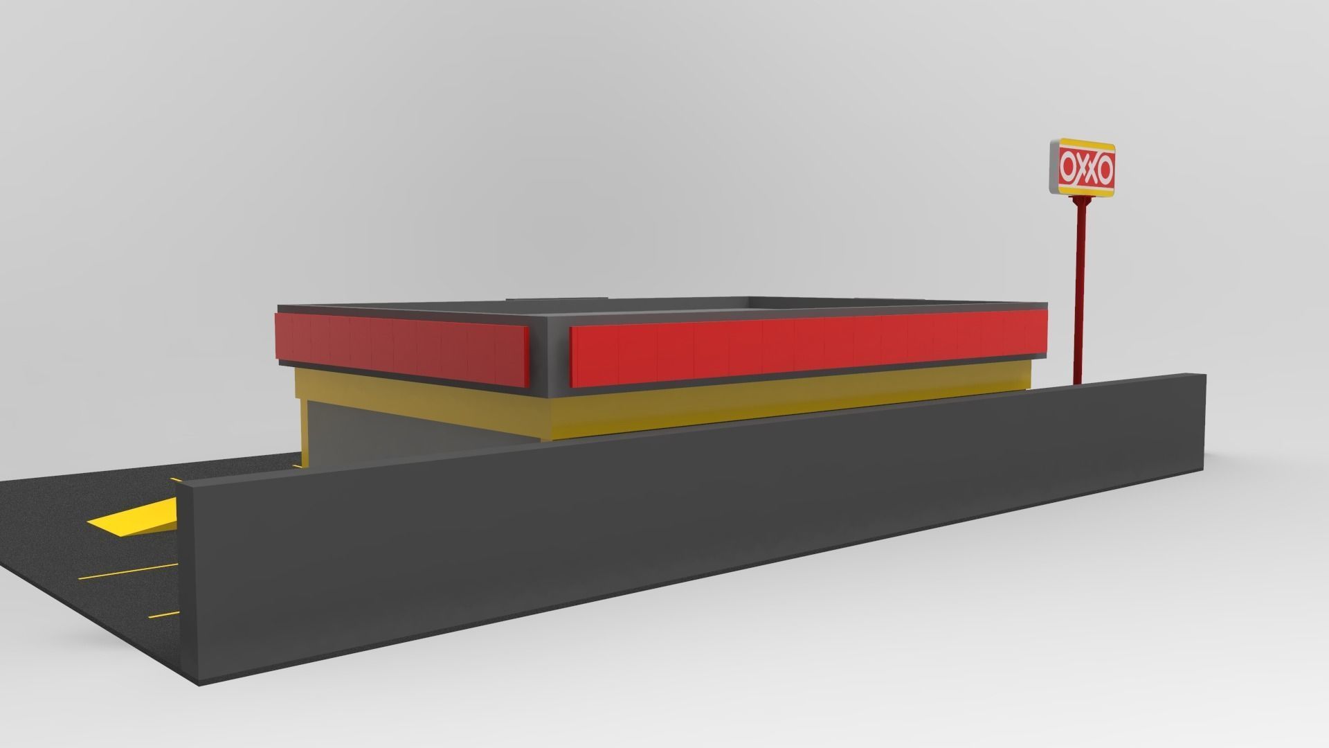 Oxxo - Convenience Store 3D model_4