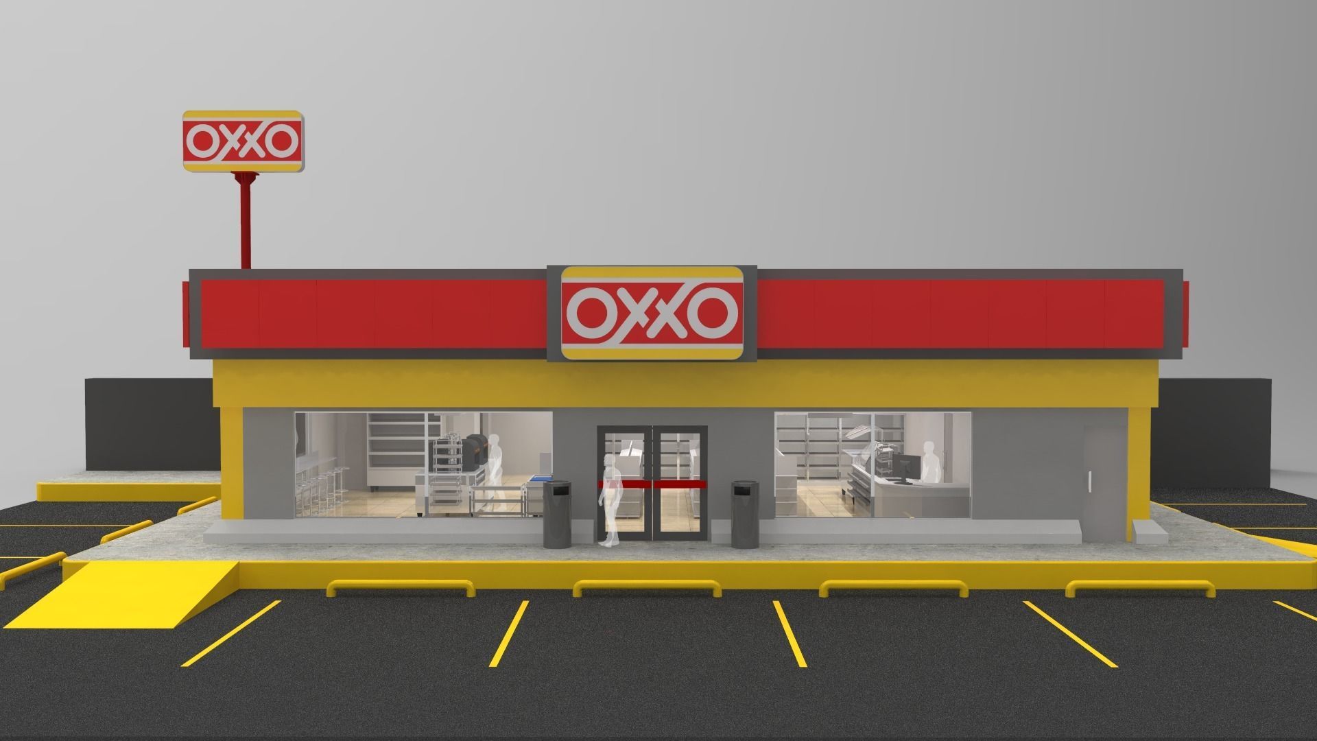 Oxxo - Convenience Store 3D model_1
