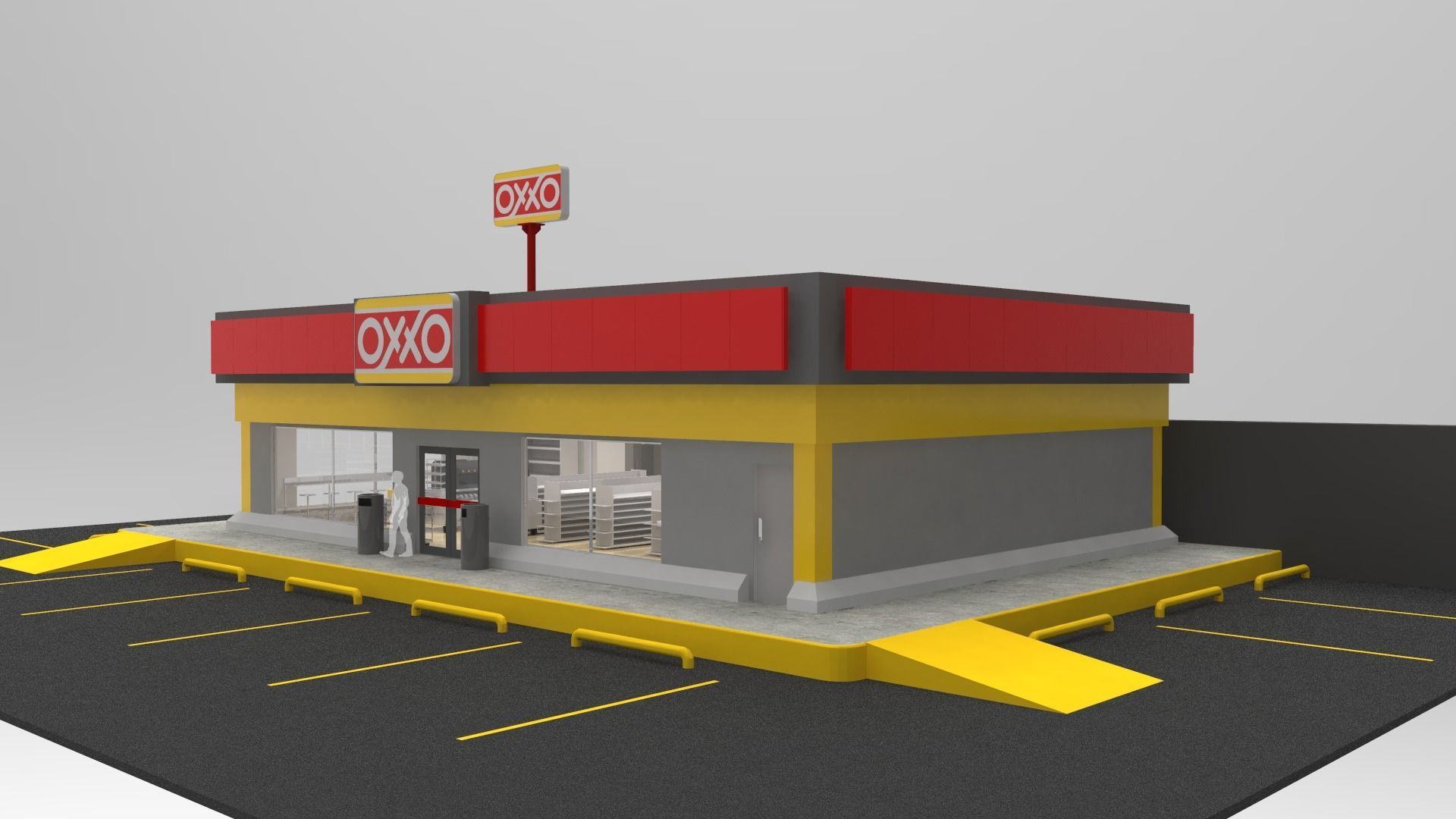 Oxxo - Convenience Store 3D model_2
