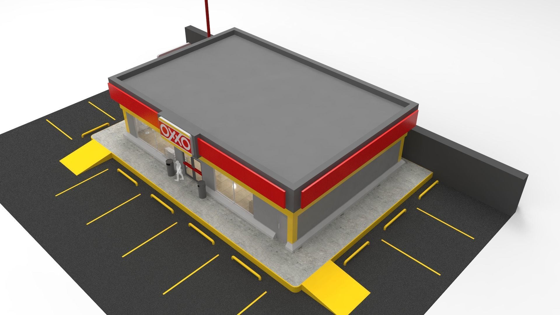 Oxxo - Convenience Store 3D model_8