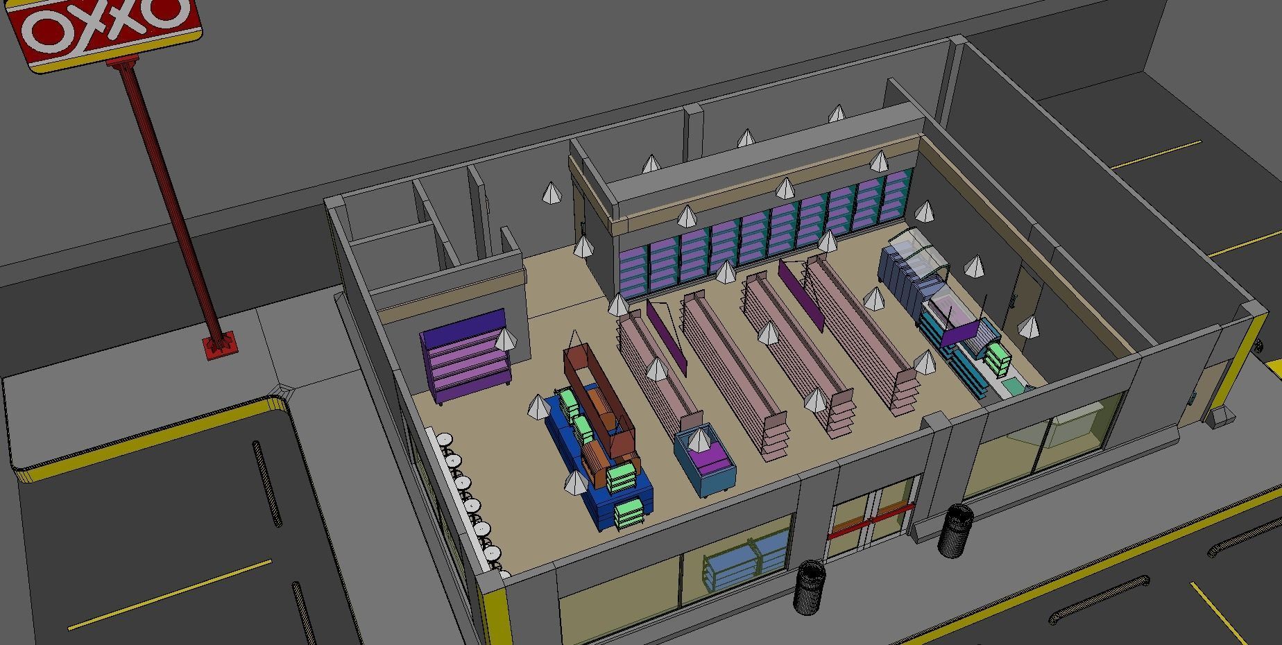 Oxxo - Convenience Store 3D model_30