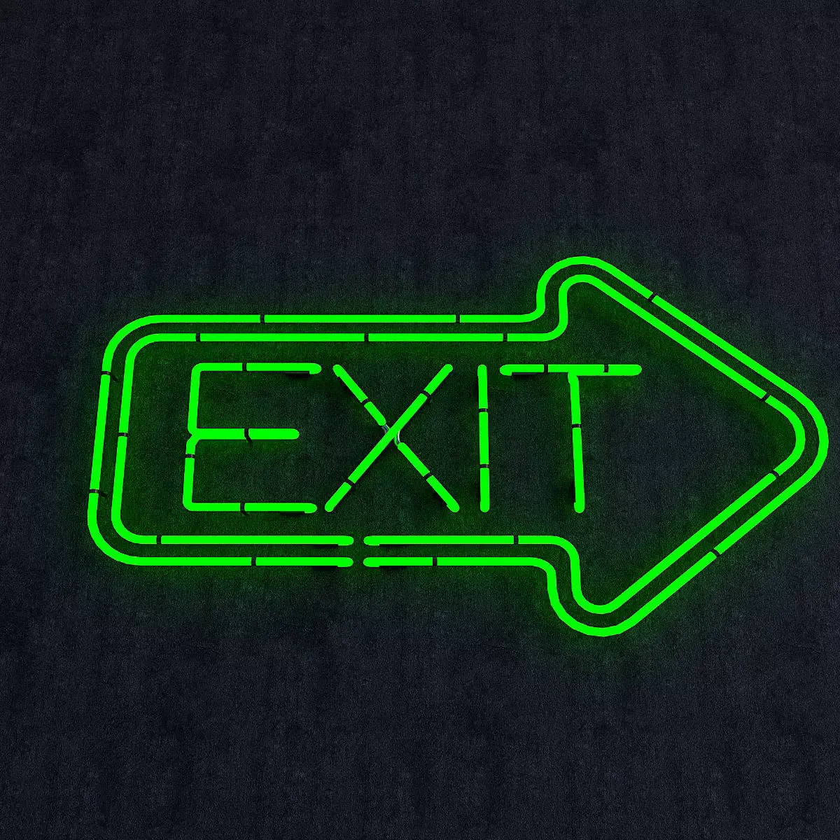 Exit Neon Sign 3D model