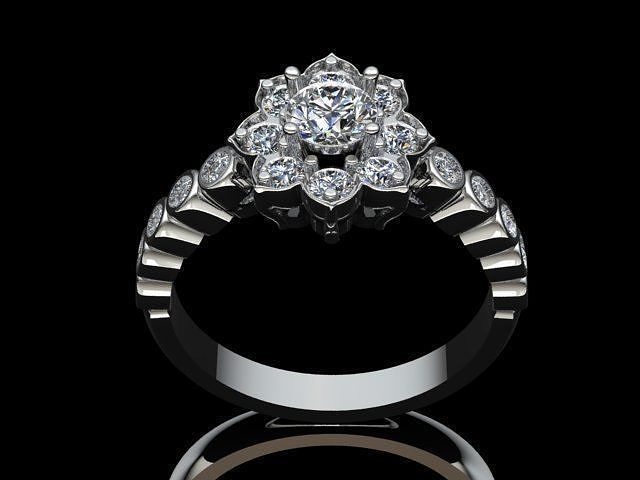 women ring flower Free 3D print model