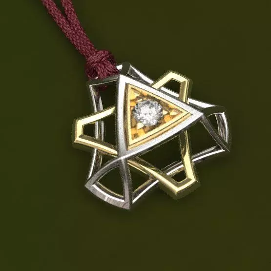 Go diamond pendant - original 3D print model