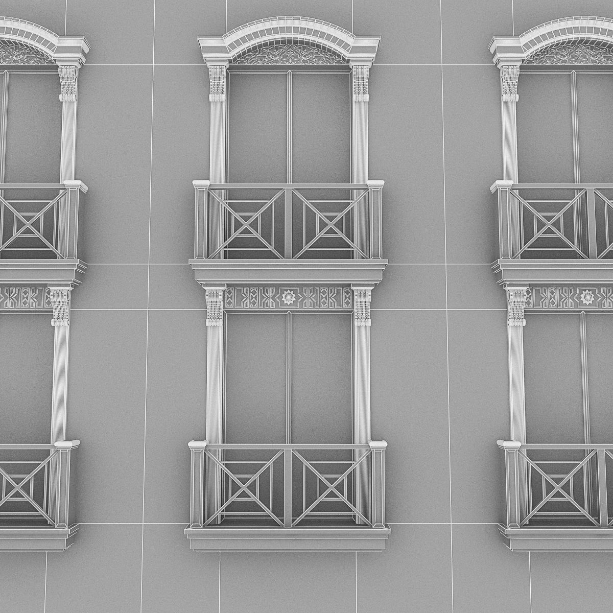 Window Frame 04 Low-poly 3D model_11