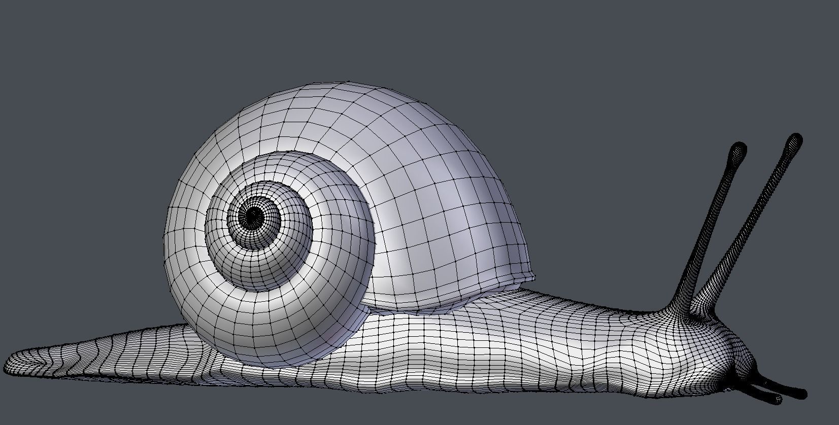 Snail Low-poly 3D model_8
