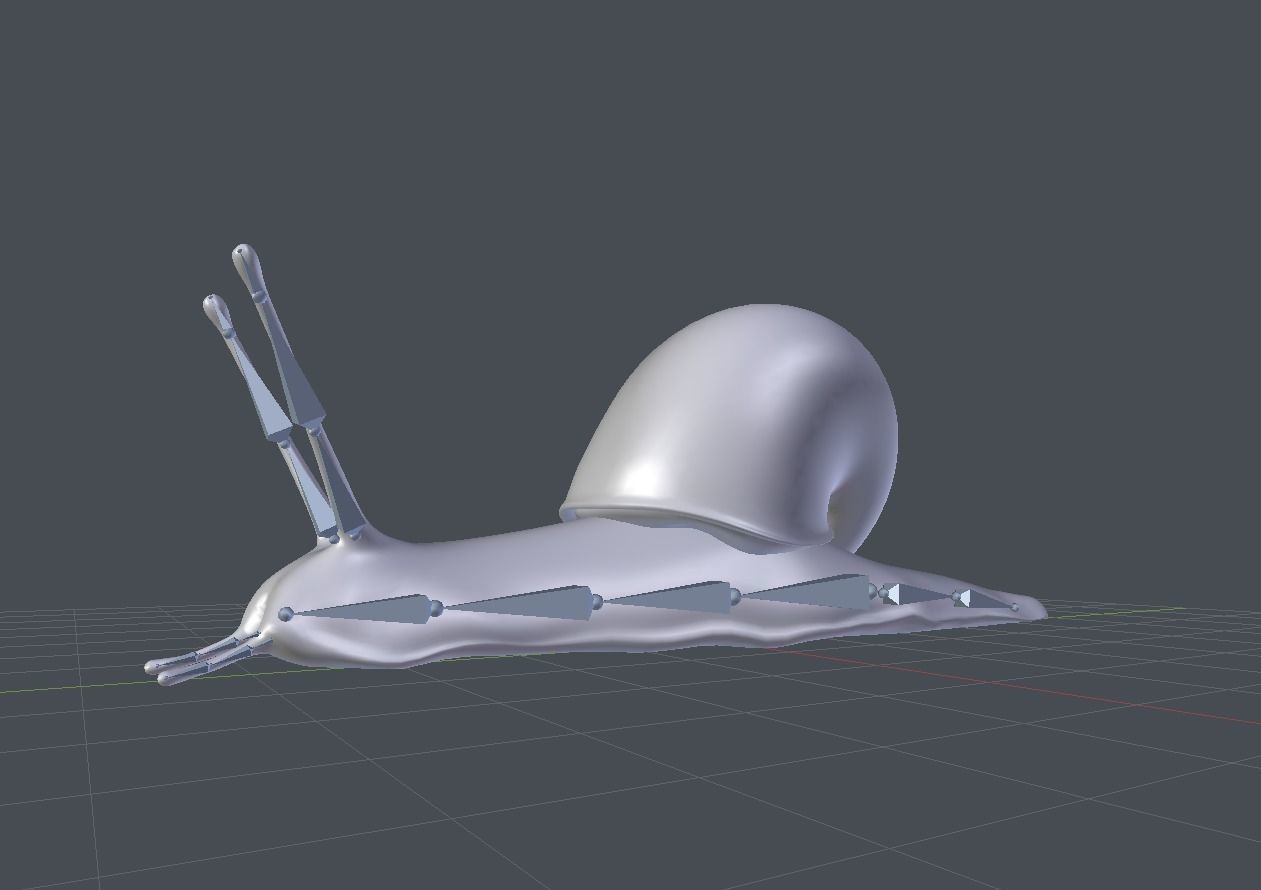 Snail Low-poly 3D model_7