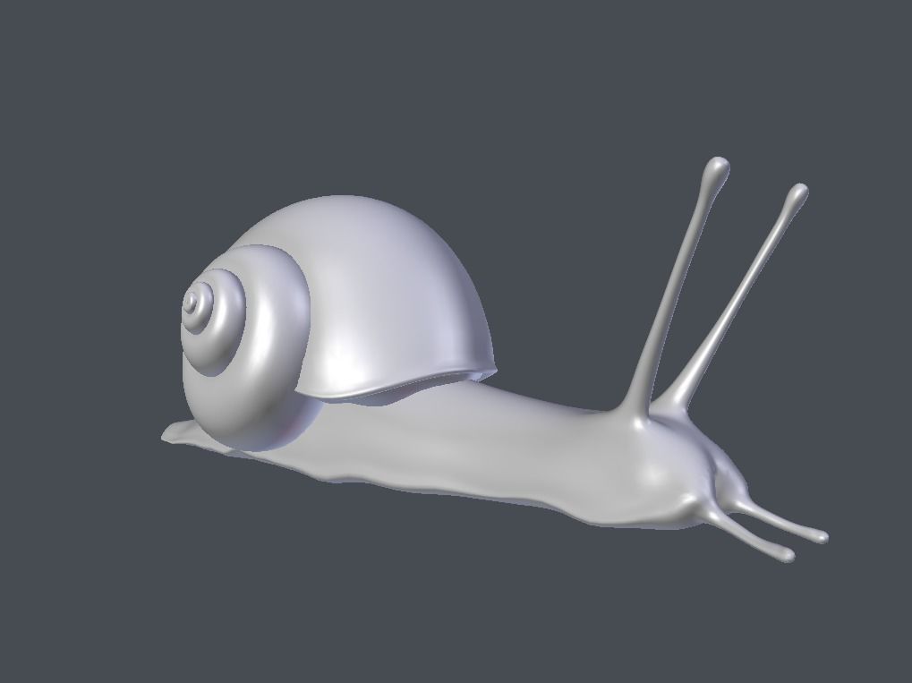 Snail Low-poly 3D model_4