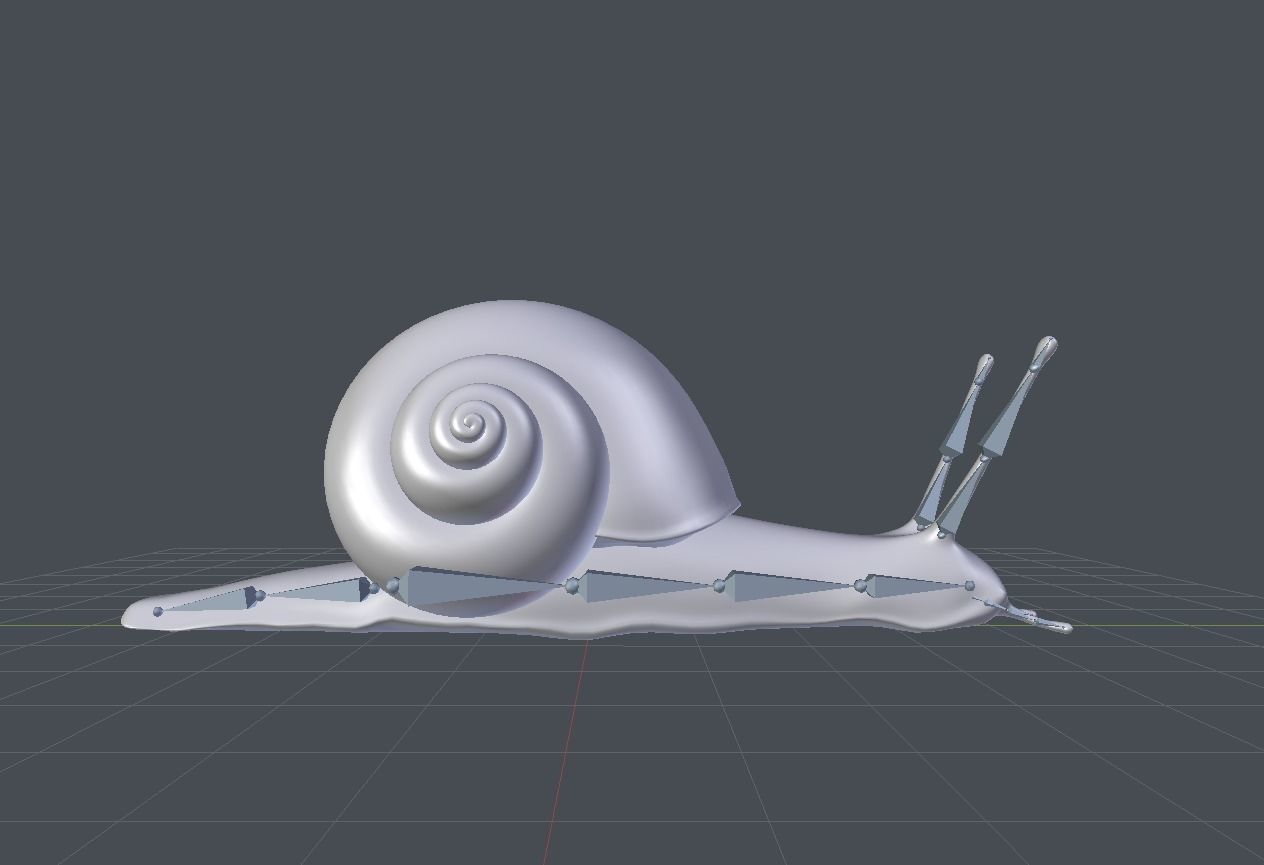 Snail Low-poly 3D model_6