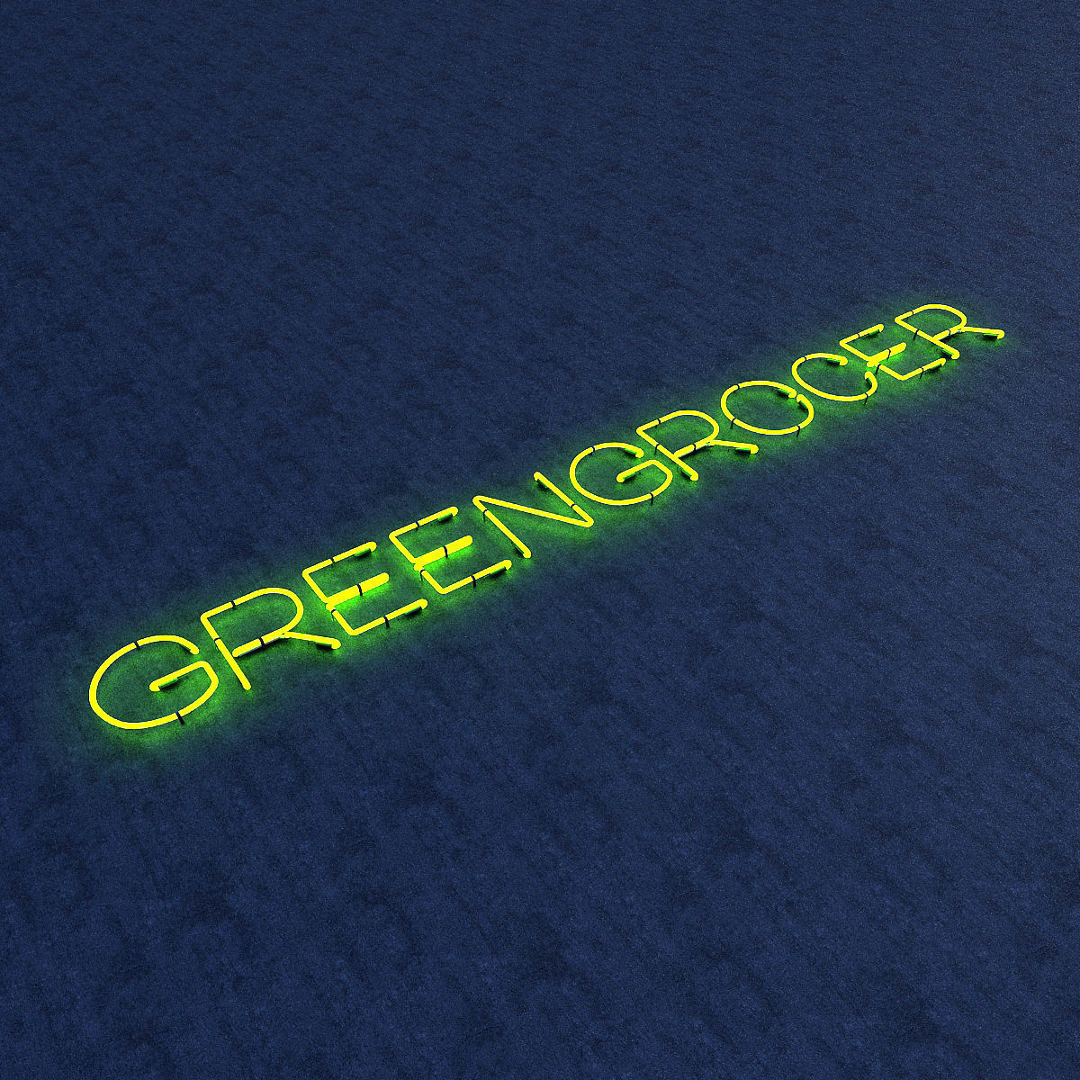 Greengrocer Neon Sign Low-poly 3D model_2