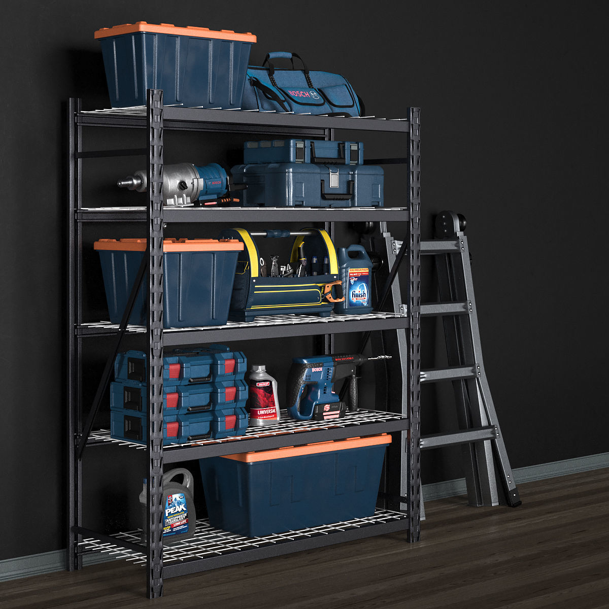 garage tools set 14 Low-poly 3D model_2
