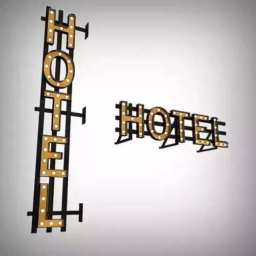 Hotel Bulb Sign