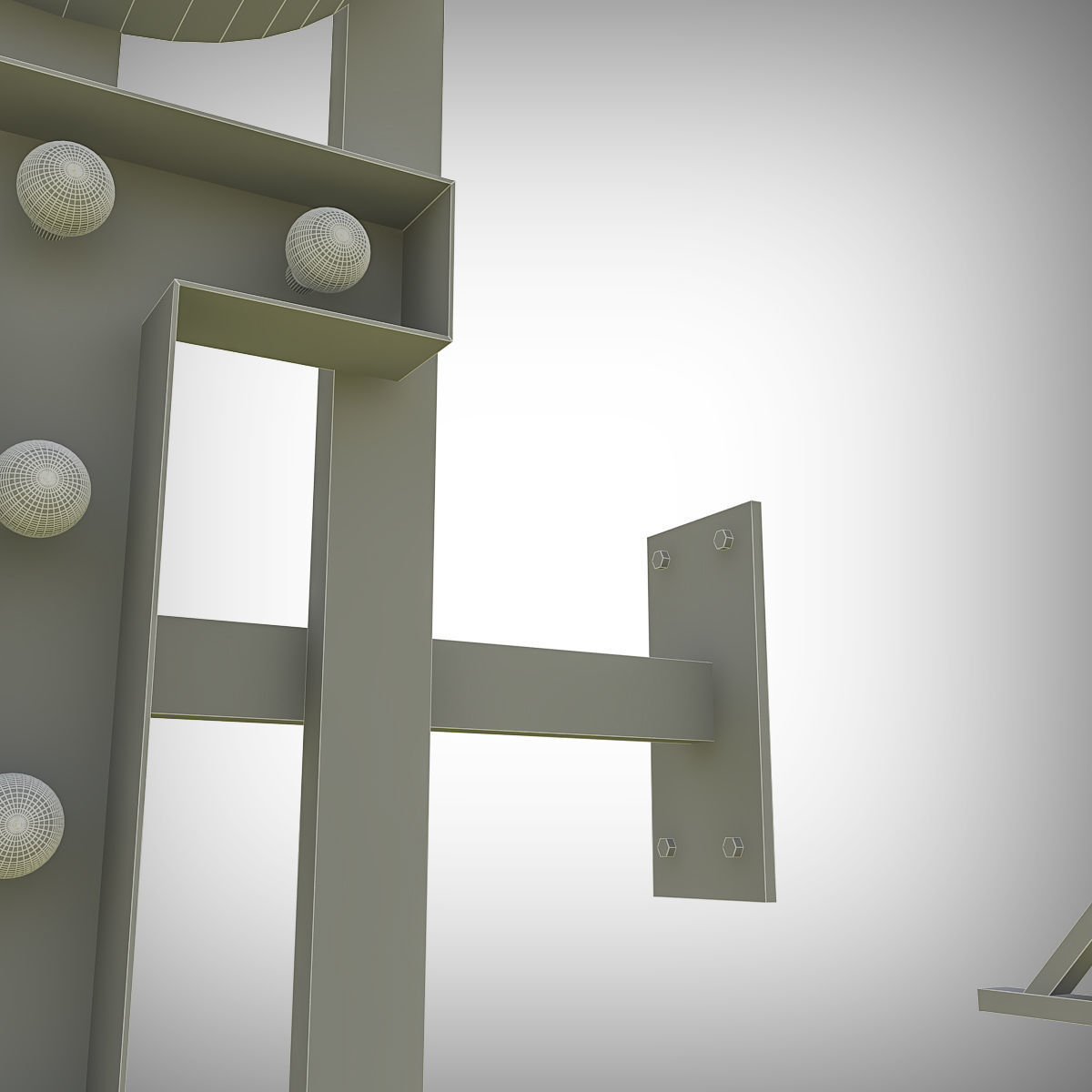 Hotel Bulb Sign 3D model_5