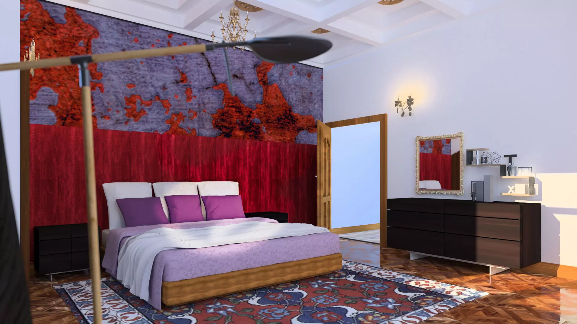 Bedroom - modern Free 3D model