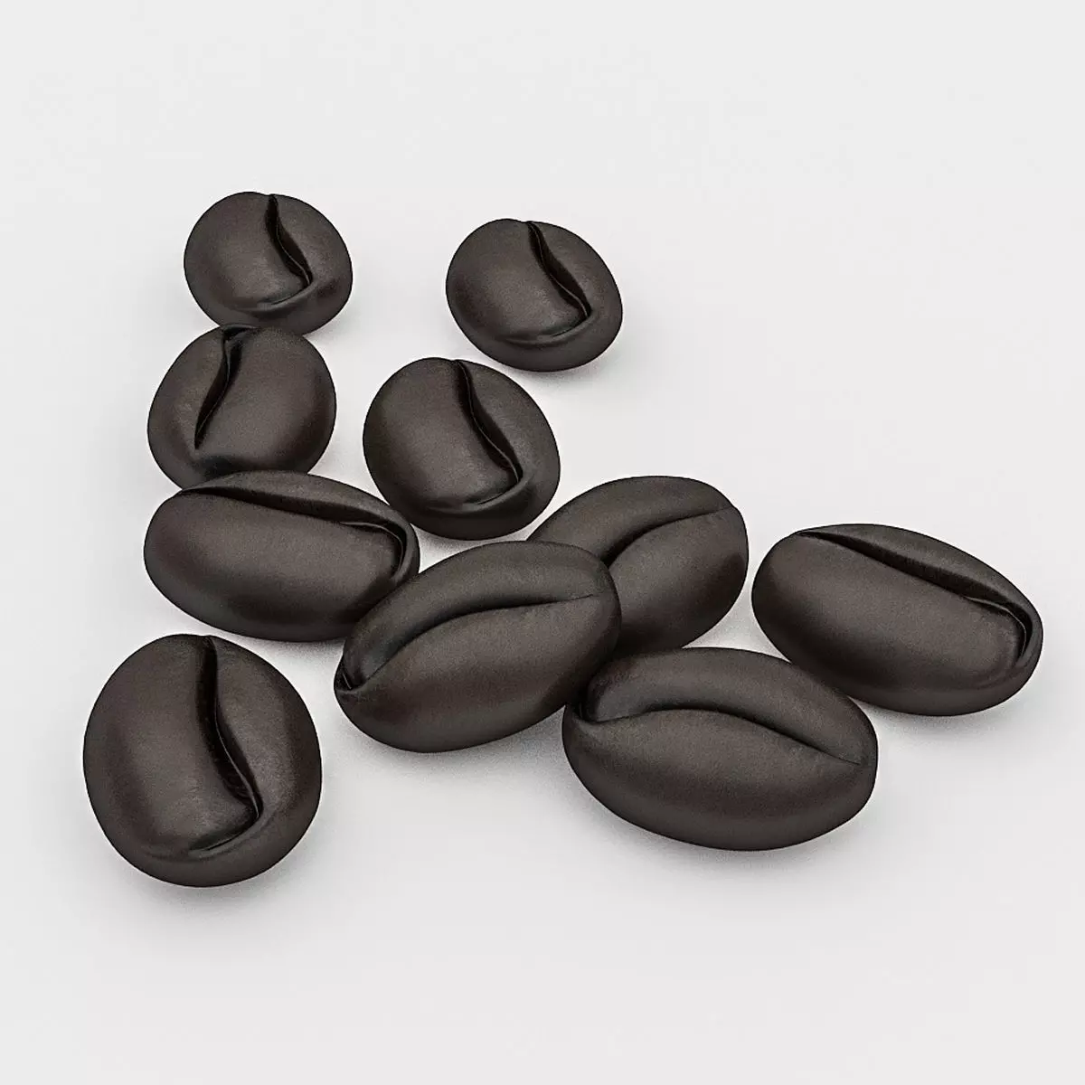 Coffee Bean Low-poly 3D model