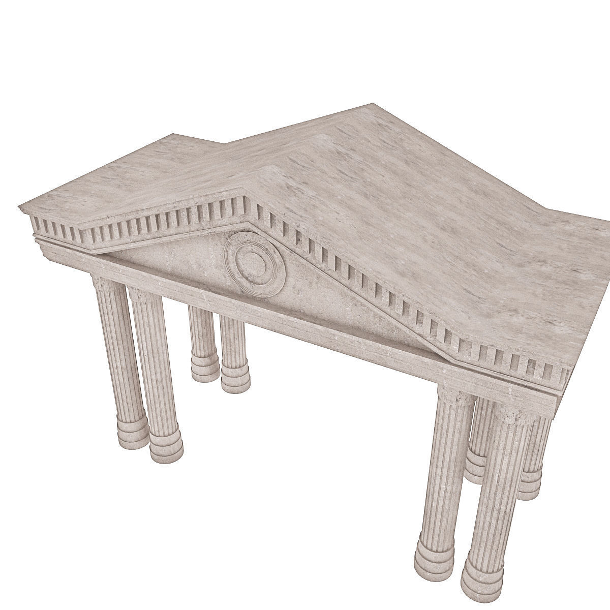 Classic Building Entrance 4 Low-poly 3D model_2