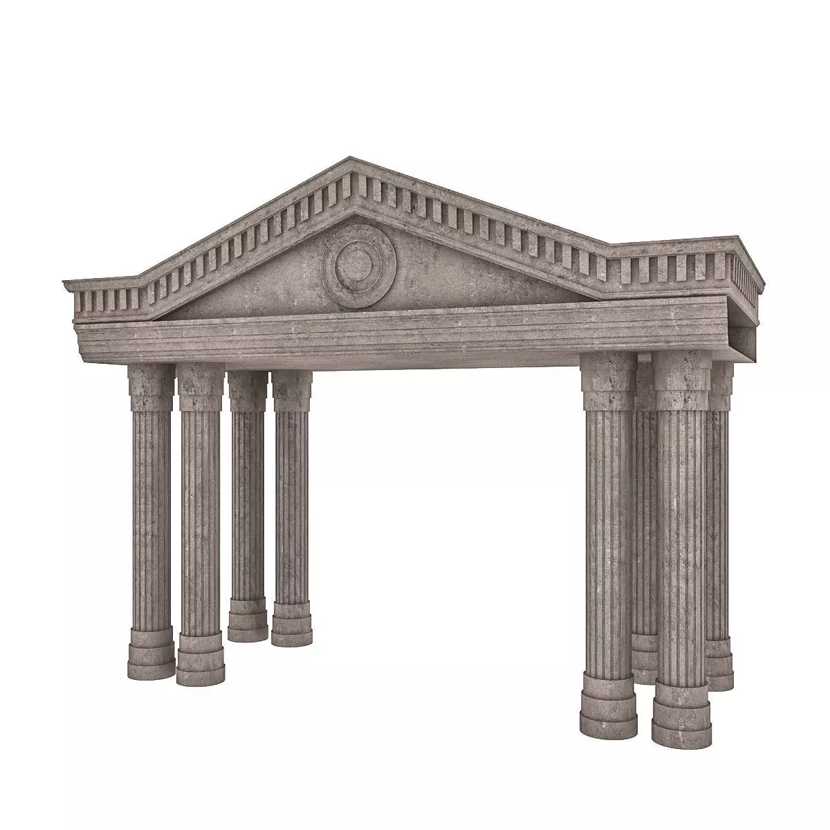 Classic Building Entrance 4 Low-poly 3D model_0