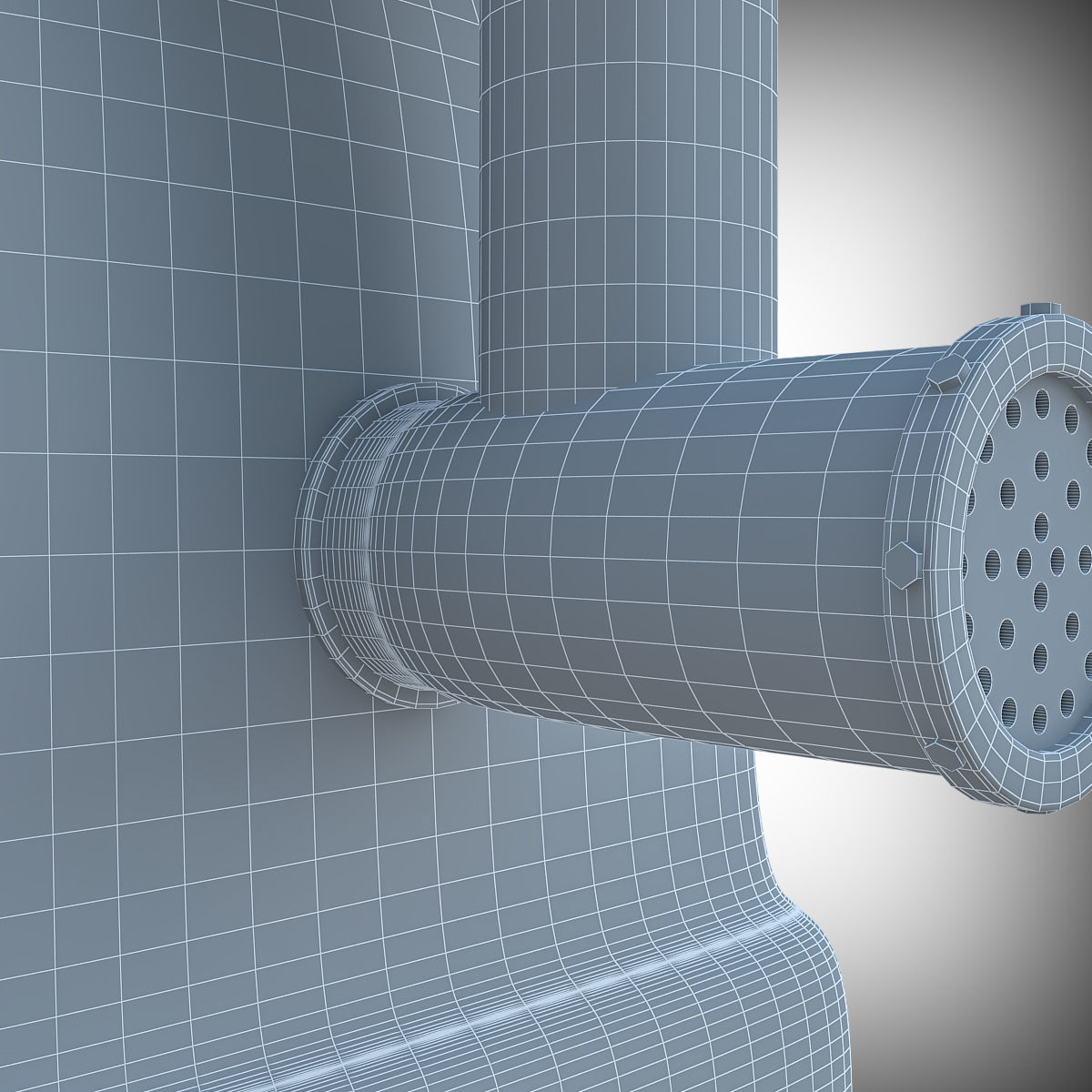 Mincing Machine Low-poly 3D model_5