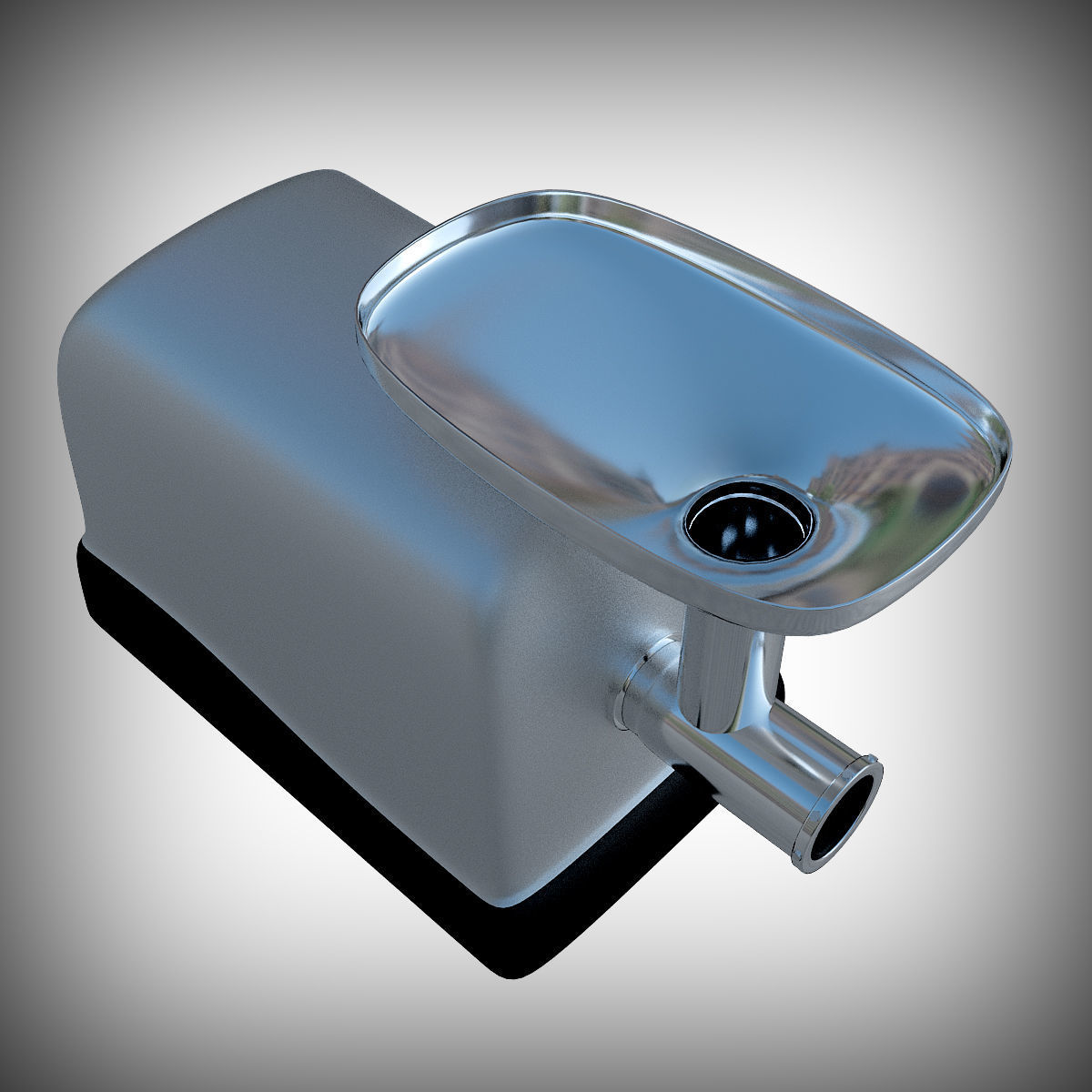 Mincing Machine Low-poly 3D model_1