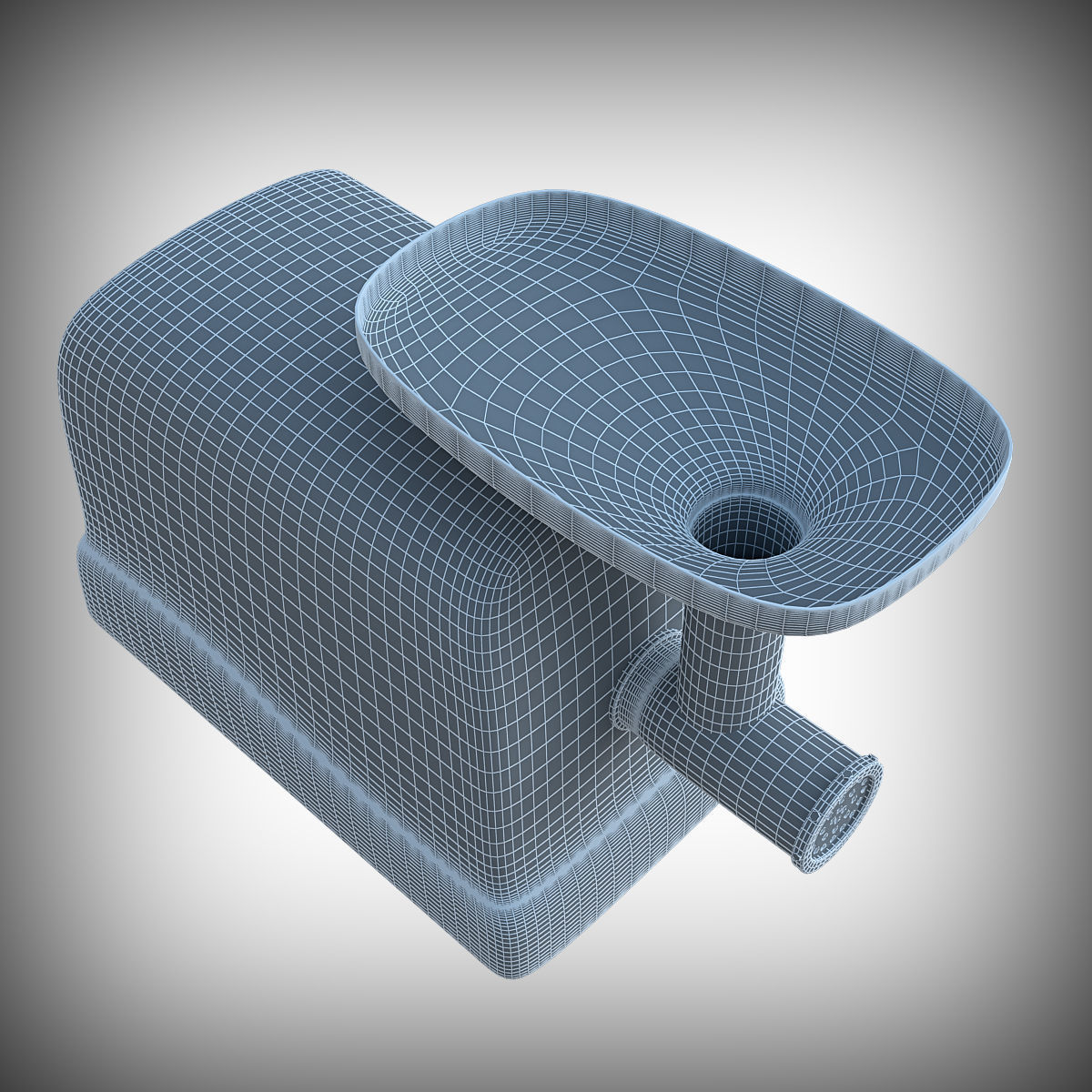 Mincing Machine Low-poly 3D model_4